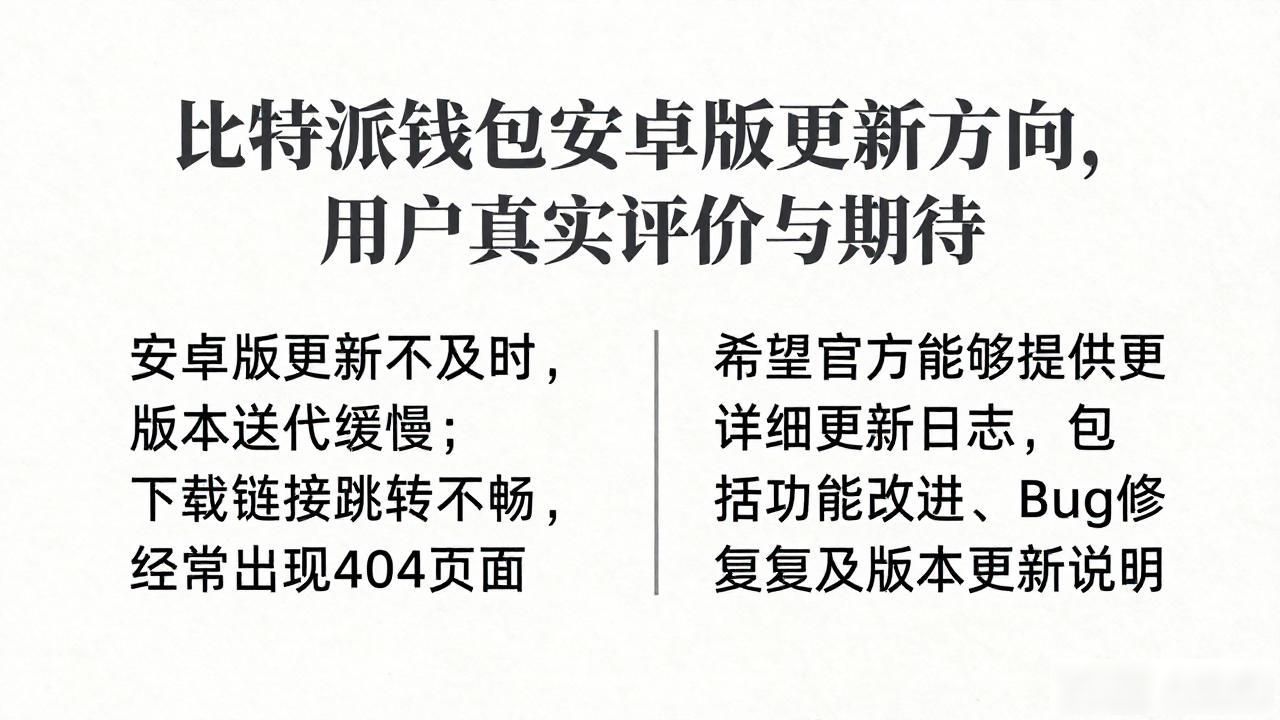 功能优化轻快体验_比特派安卓版资产安全透明化_用户评论：比特派钱包安卓官网的未来发展方向与期望