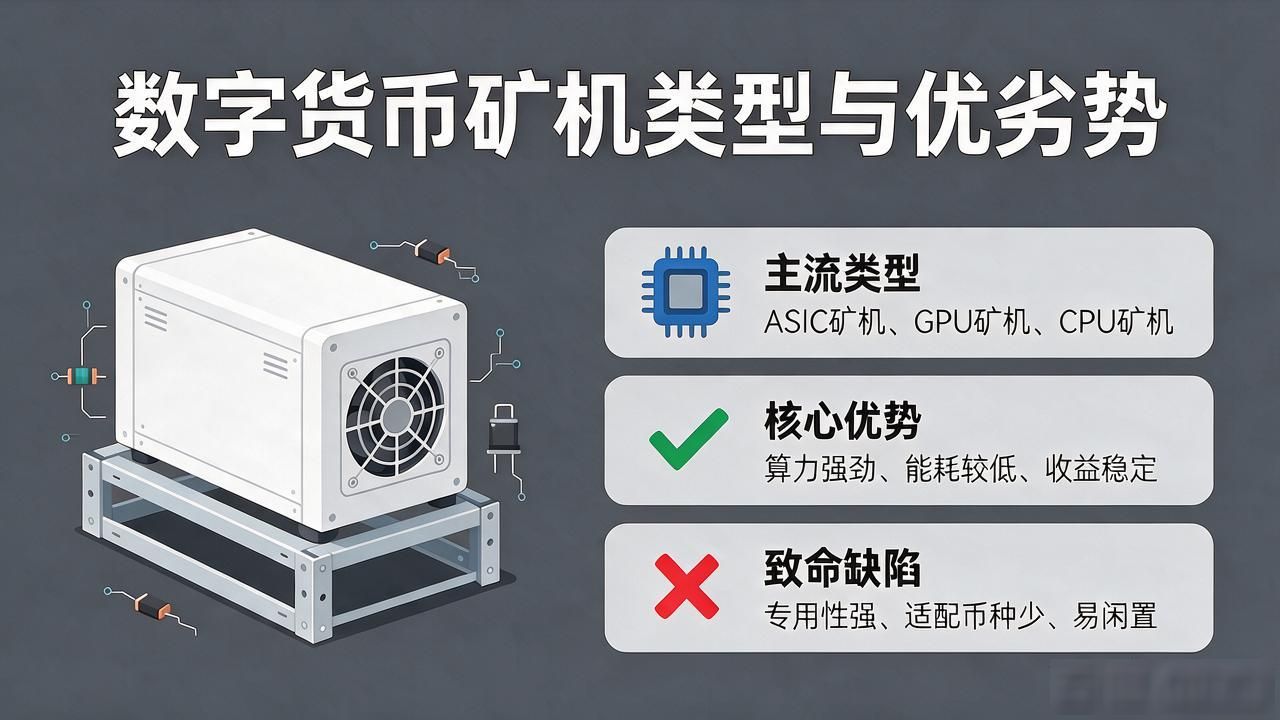 数字货币矿机有几种？主流类型对比，帮你选对挖矿神器！