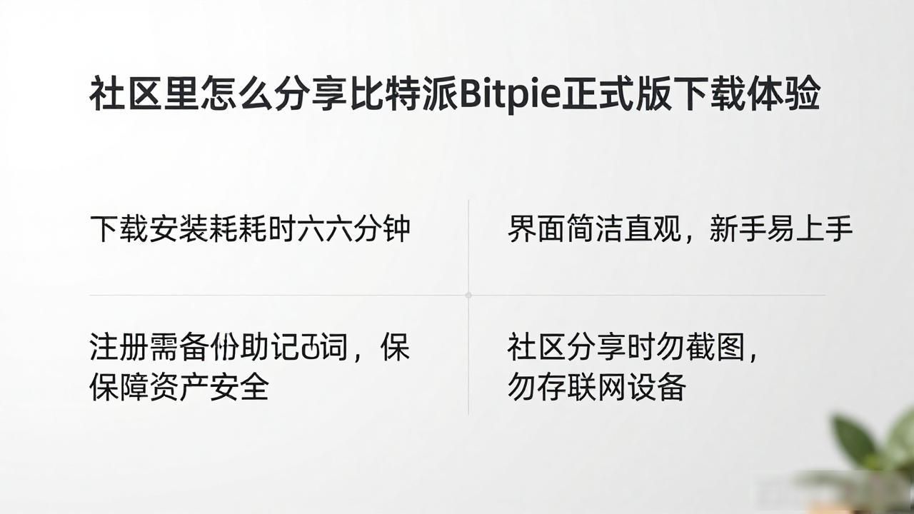 社区里怎么分享比特派Bitpie正式版下载体验