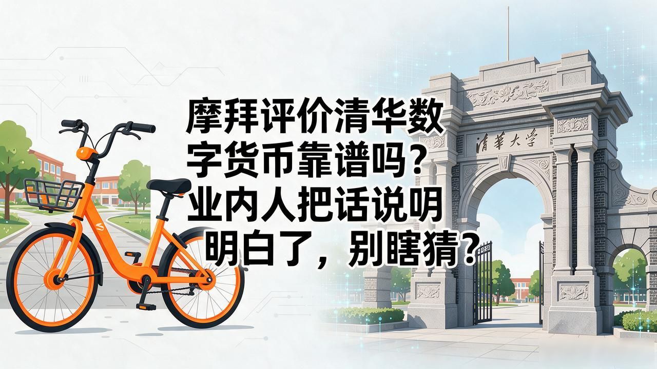 摩拜评价清华数字货币靠谱吗？业内人把话说明白了，别瞎猜