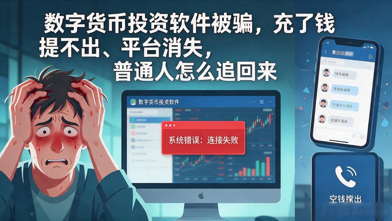 数字货币投资软件被骗，充了钱提不出、平台消失，普通人怎么追回来