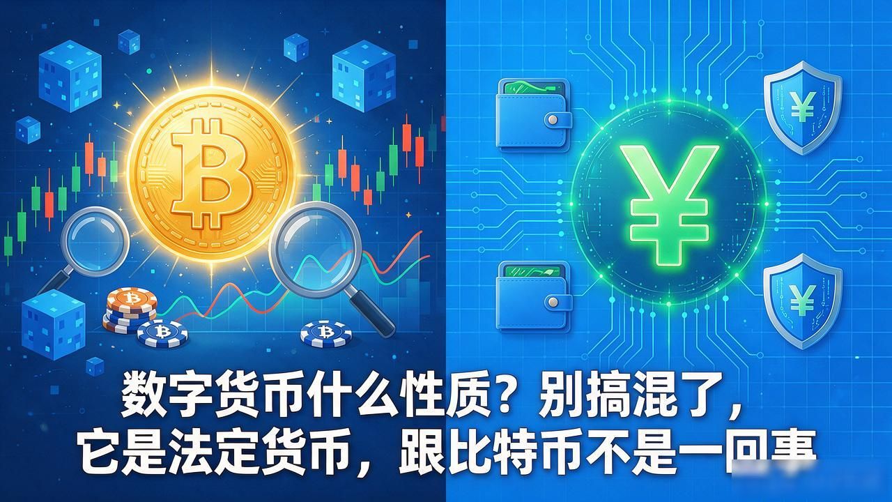 数字货币什么性质？别搞混了，它是法定货币，跟比特币不是一回事