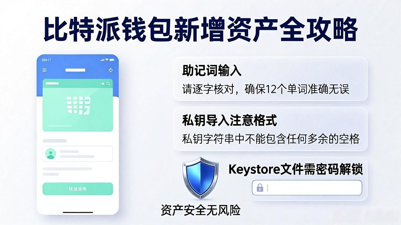 多链资产导入注意事项_如何高效添加钱包至比特派钱包？_比特派导入多链资产步骤