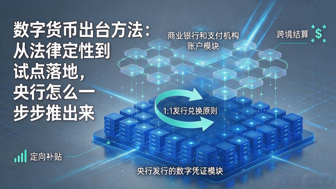 数字货币出台方法：从法律定性到试点落地，央行怎么一步步推出来