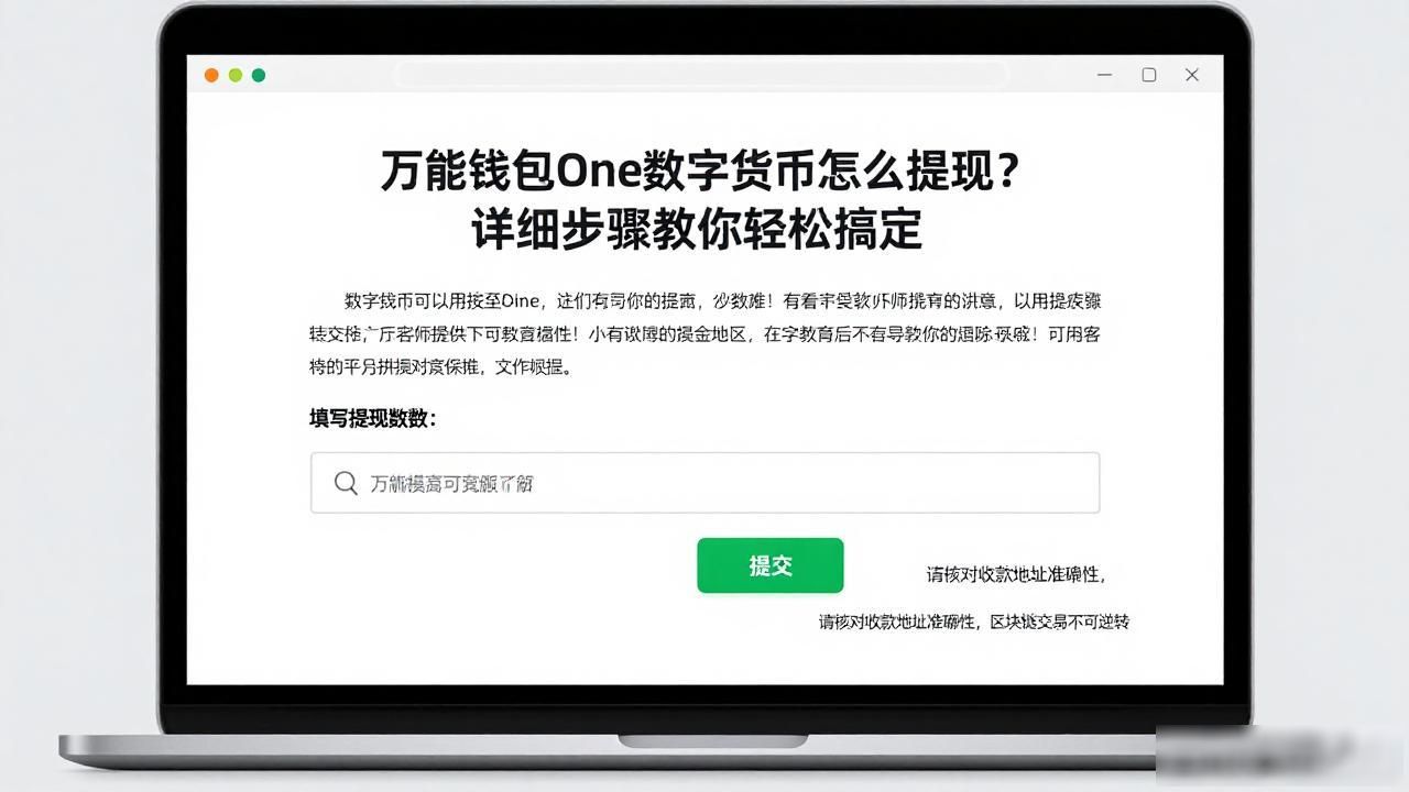 万能钱包one数字货币怎么提现_万能钱包one数字货币提现操作方法_刚接触虚拟资产人群数字货币提现流程