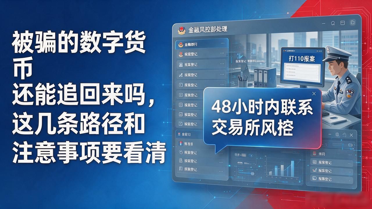 被骗的数字货币还能追回来吗，这几条路径和注意事项要看清