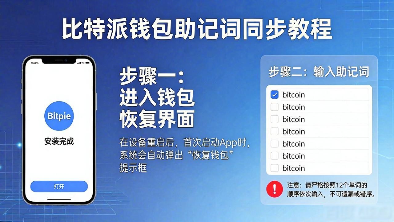 比特派钱包同步设备教程