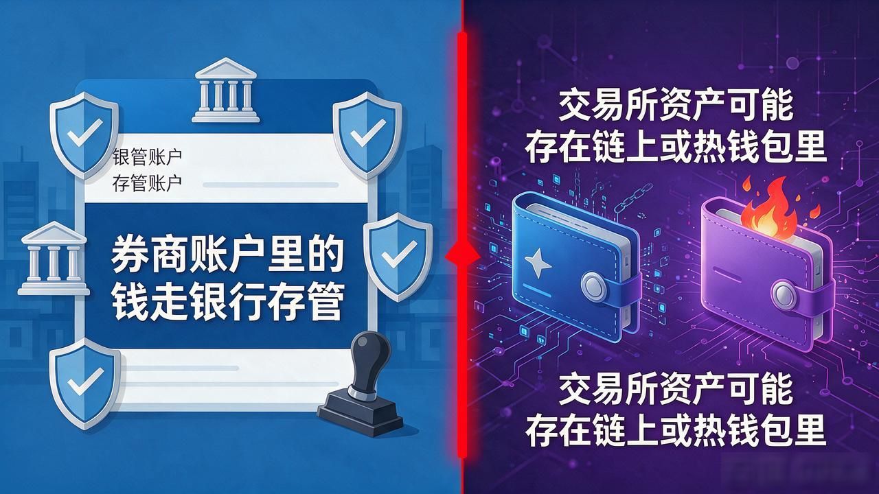 传统券商与数字货币交易所区别_数字货币交易所和券商_证券账户资金安全vs交易所资产风险