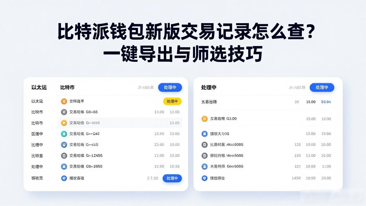 比特派钱包最新版交易历史管理_比特派钱包最新版的交易历史管理_比特派钱包多币种跨链交易记录聚合