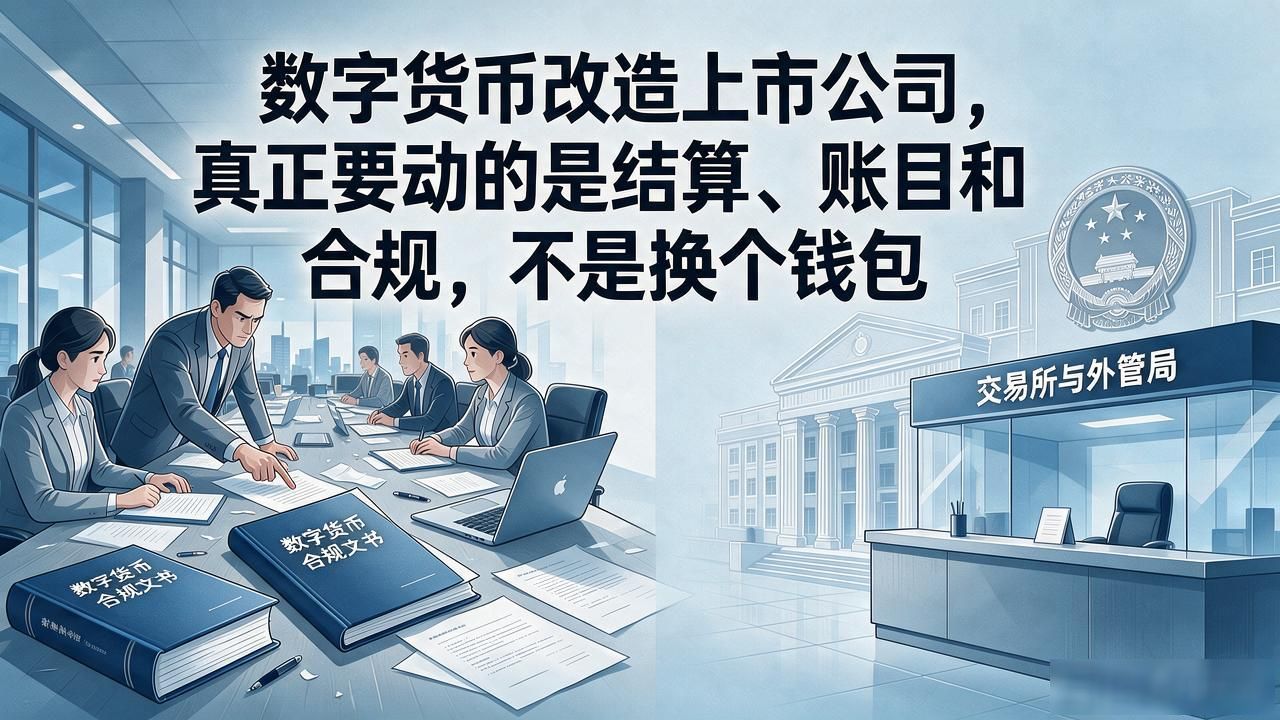 数字货币改造上市公司，真正要动的是结算、账目和合规，不是换个钱包