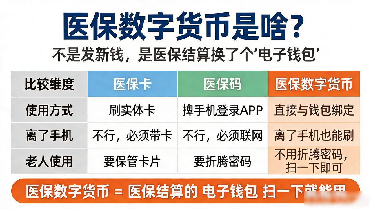 医保数字货币是啥？不是发新钱，是医保结算换了个"电子钱包"