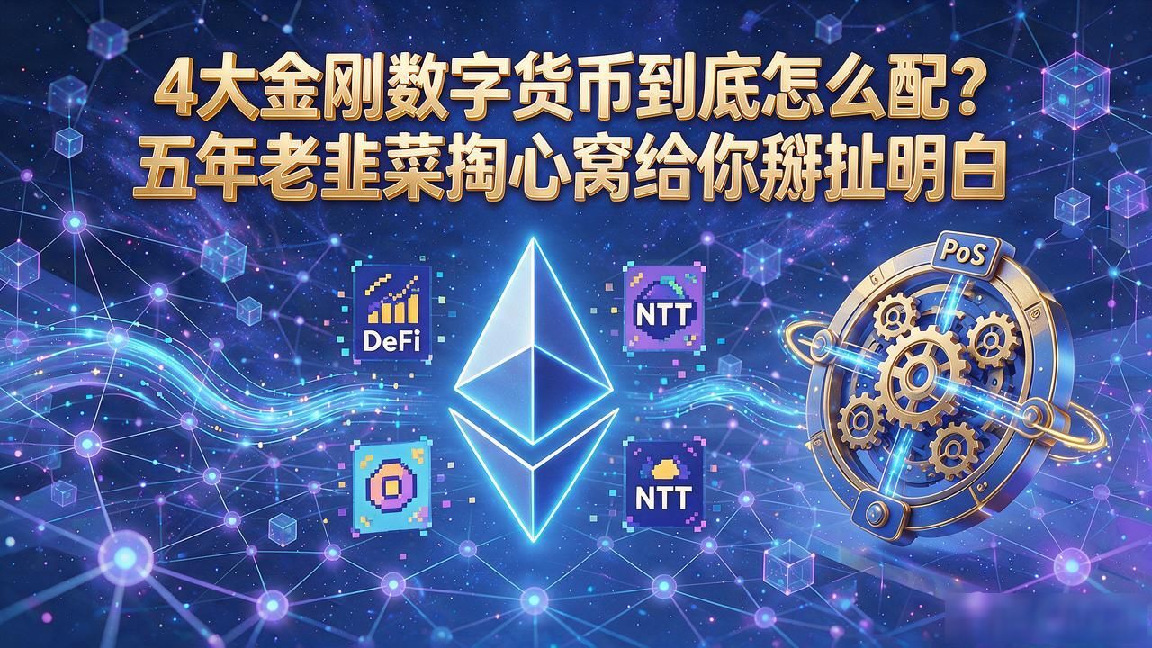 4大金刚数字货币到底怎么配？五年老韭菜掏心窝给你掰扯明白