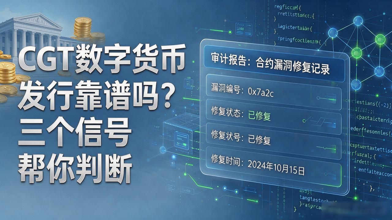 CGT数字货币发行靠谱吗？三个信号帮你判断